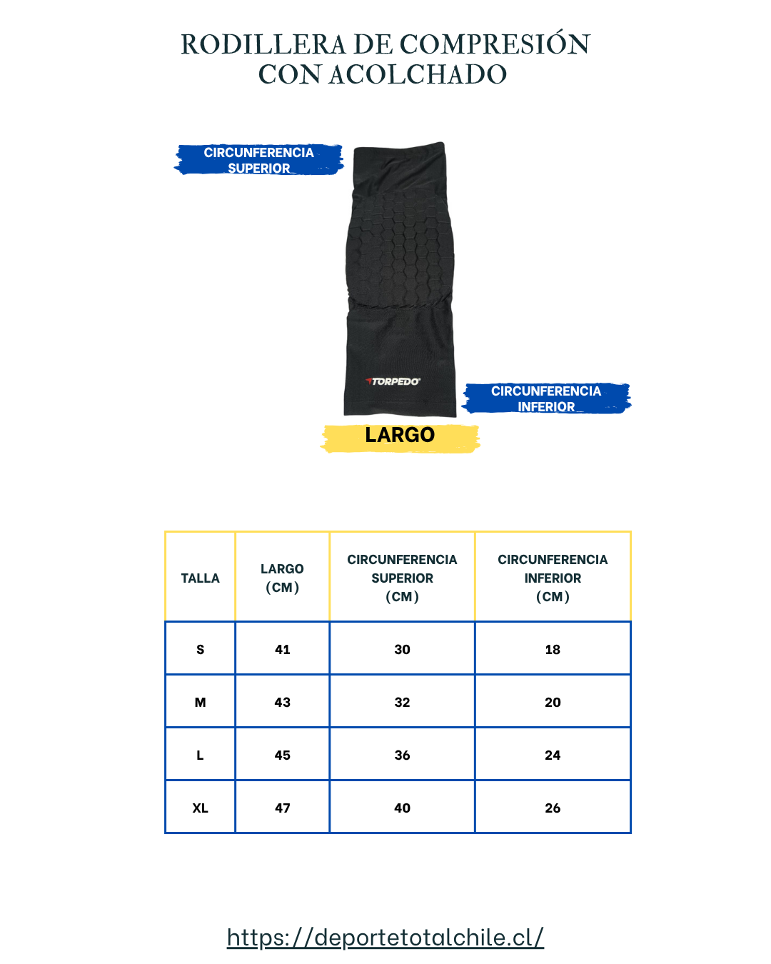 RODILLERA DE COMPRESION CON ACOLCHADO TORPEDO TALLA S - Imagen 2