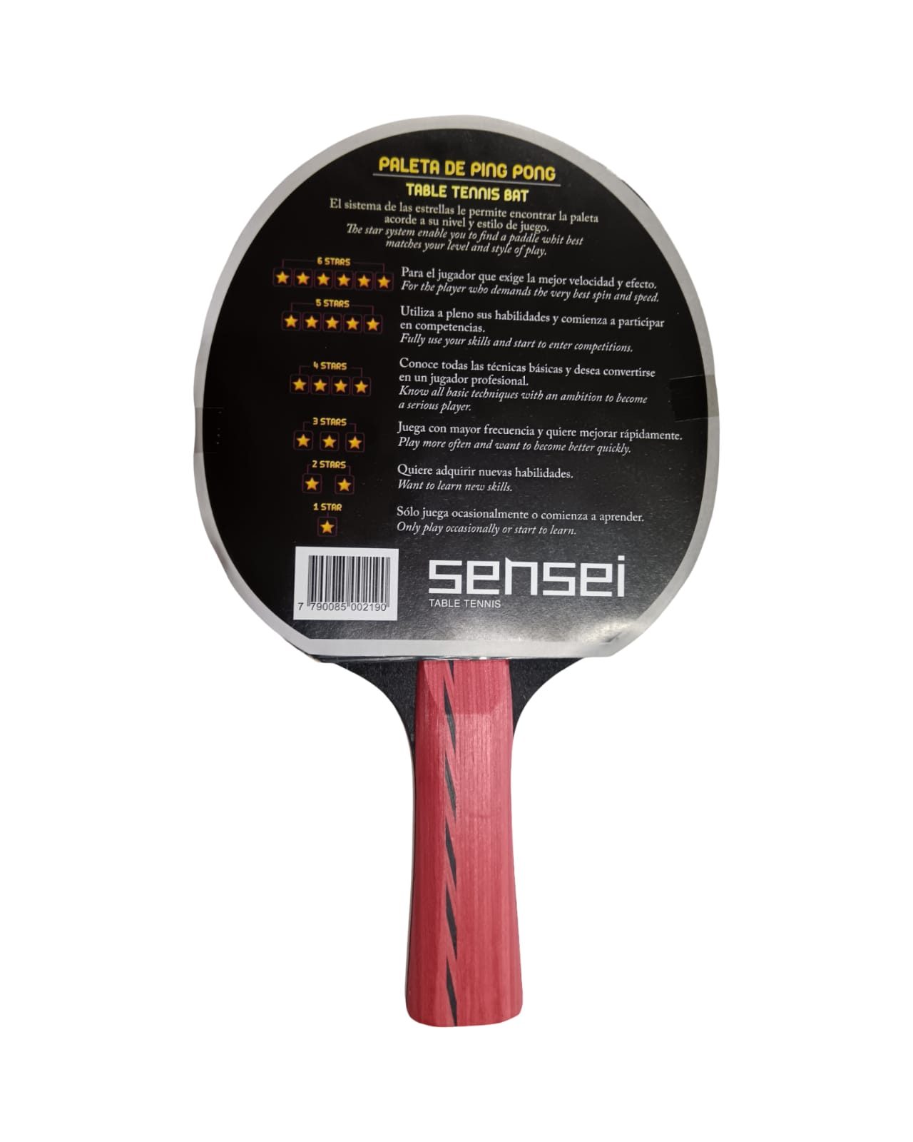 PALETA DE PING PONG SENSEI 5 ESTRELLAS - Imagen 3