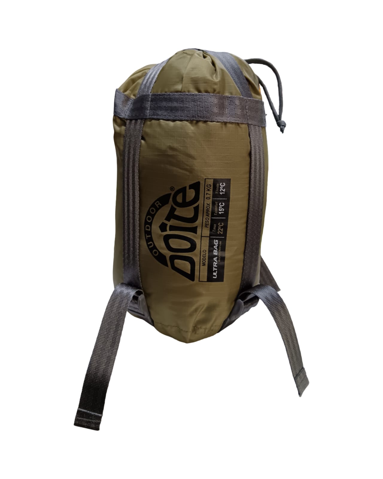 SACO DE DORMIR DOITE RECTANGULAR COMPACTO ULTRA BAG KAKI - Imagen 2